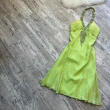 Ndyad Halter Sheath Short Prom Dresses, Chiffon Green Homecoming Dresses Birthday Dresses HZ1024