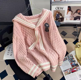 Ndyad style navy collar sweet sweater HZ1024