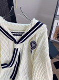Ndyad style navy collar sweet sweater HZ1024