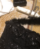 Ndyad One Shoulder Sheath Homecoming Dresses Tulle Applique Short Prom Dresses Black Birthday Dresses HZ1024