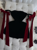 Ndyad Off-the-shoulder Sheath Short Prom Dresses Satin Black Homecoming Dresses Sexy Birthday Dresses HZ1024