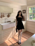 Ndyad Three-dimensional flower tube top A-line slim dress HZ1024