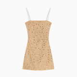 Ndyad diamond sequined sexy suspender hip skirt HZ1024