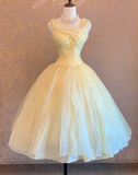 Ndyad Straps A-Line short Prom Dresses Sweet butter yellow Birthday Dresses HZ1024