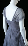 Ndyad Sweetheart Neck Sheath Long Prom Dresses Tulle Dark Gray Evening Gowns HZ1024