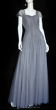Ndyad Sweetheart Neck Sheath Long Prom Dresses Tulle Dark Gray Evening Gowns HZ1024