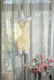 Ndyad Halter Sheath Short Prom Dresses Embroidered Applique Homecoming Dresses Pink Birthday Dresses HZ1024