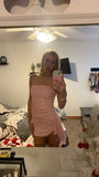 Ndyad Strapless Tight Short Prom Dresses Pink Birthday Dresses Sequins Sparkly Homecoming Dresses HZ1024