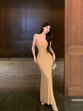 Ndyad diamond sequin sexy suspender-covering long skirt HZ1024