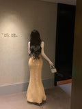 Ndyad diamond sequin sexy suspender-covering long skirt HZ1024