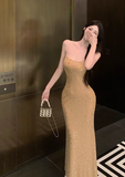 Ndyad diamond sequin sexy suspender-covering long skirt HZ1024
