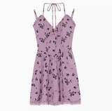 Evafashion and hot girl style floral tassel halter dress HZ1024