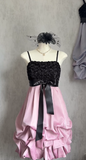 Ndyad Spaghetti Strap Sheath Short Prom Dresses Satin Pink Homecoming Dresses HZ1024