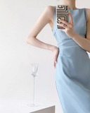 Ndyad blue sleeveless short suspender skirt HZ1024