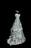 Ndyad Sweetheart Neck Sheath Long Prom Dresses Vintage Taffeta Silver Gray Evening Dress Sweet 16 Dress HZ1024