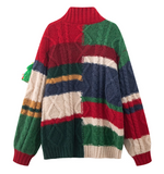 Ndyad Christmas Colorblock Love Bear Cardigan HZ1024