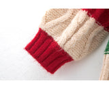 Ndyad Christmas Colorblock Love Bear Cardigan HZ1024