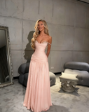 Ndyad Spaghetti Strap A-Line Tiffany Blue Long Prom Dresses Chiffon Sleeveless Formal Dresses Tiffany Blue Evening Dresses HZ1024