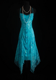 Ndyad Spaghetti Strap Sheath Blue Short Birthday Dresses Lace Beading Blue Formal Dresses HZ1024