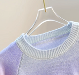 Ndyad color dopamine soft waxy women's long-sleeved sweater HZ1024