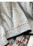 Ndyad lazy style round neck long sleeve sweater HZ1024