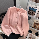 Ndyad style gentle round neck knitted cardigan HZ1024