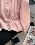 Ndyad style gentle round neck knitted cardigan HZ1024