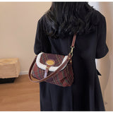 Ndyad Retro Wool Plaid Crossbody Bag HZ1024