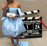 Ndyad Off-the-shoulder A-Line Blue Short Prom Dresses Satin Blue Homecoming Dresses HZ1024