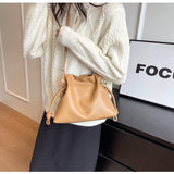 Ndyad Cloud Drawstring Bucket Bag Single Shoulder Crossbody Bag HZ1024