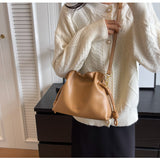 Ndyad Cloud Drawstring Bucket Bag Single Shoulder Crossbody Bag HZ1024