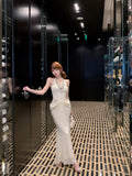 Ndyad lady style beaded halter neck dress HZ1024