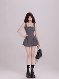 Ndyad sweet lace stitching suspender dress £¨Skirt + Pants£© HZ1024