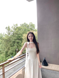 Ndyad style gentle halter neck suspender dress HZ1024