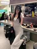 Ndyad style square neck slim fit sling hip skirt HZ1024
