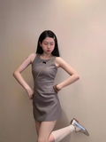Ndyad Grey Slim Sleeveless Tank Dress HZ1024