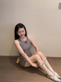 Ndyad Grey Slim Sleeveless Tank Dress HZ1024