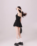 Ndyad sleeveless halterneck pleated skirt HZ1024