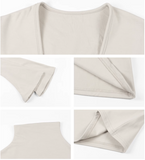 Ndyad Temperament trumpet sleeve high collar dress + neck cape HZ1024