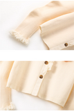 Ndyad style three-dimensional monster decoration round neck cardigan HZ1024