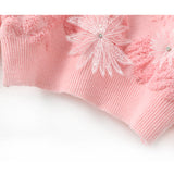 Evafashion floral embroidered crewneck sweater HZ1024