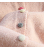 Ndyad Pink Button Turtleneck Cardigan Sweater HZ1024