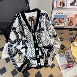 Ndyad soft V-neck mid-length cardigan sweater HZ1024