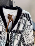 Ndyad soft V-neck mid-length cardigan sweater HZ1024
