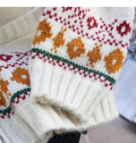 Ndyad Preppy Fair Isle Hooded Cardigan Sweater HZ1024