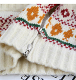 Ndyad Preppy Fair Isle Hooded Cardigan Sweater HZ1024