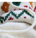 Ndyad Preppy Fair Isle Hooded Cardigan Sweater HZ1024