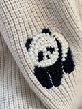 Ndyad Panda Embroidered Cardigan Coat HZ1024