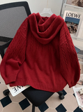 Ndyad Christmas New Year Retro Hooded Pullover Sweater HZ1024