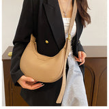 Ndyad all-match solid color shoulder crossbody bag dumpling bag HZ1024